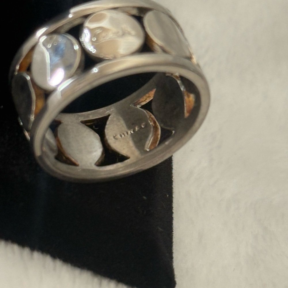 Coach Silver-Tone Women's Band Ring - Picture 4 of 9